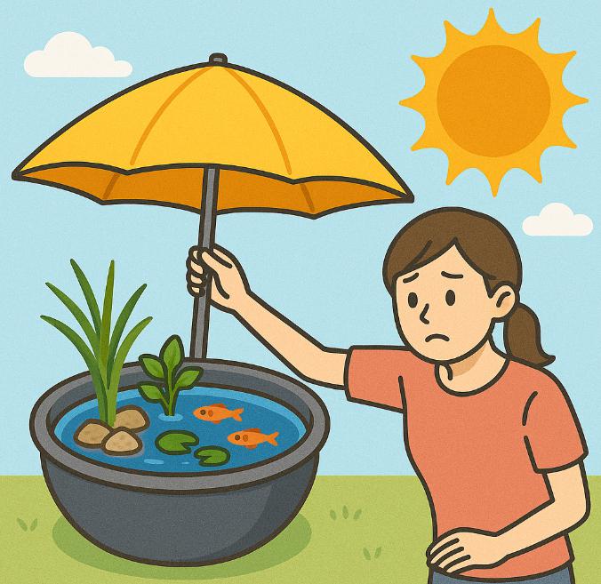 夏の睡蓮鉢、放っておくと危険！？メダカや水草を守る暑さ対策の決定版
