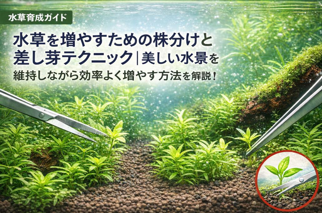 水草を増やすための株分けと差し芽テクニック|美しい水景を維持しながら効率よく増やす方法