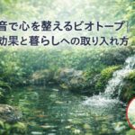 自然音で心を整えるビオトープ｜癒し効果と暮らしへの取り入れ方