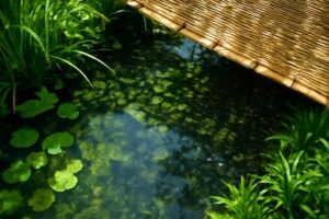 ビオトープにすだれを設置すると夏の効果抜群！水温上昇を防ぐコツ